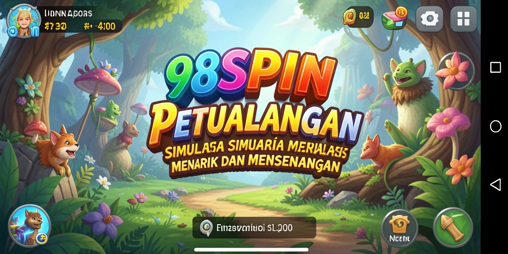 Tampilan gameplay 98SPIN yang mengasyikkan dan penuh warna.