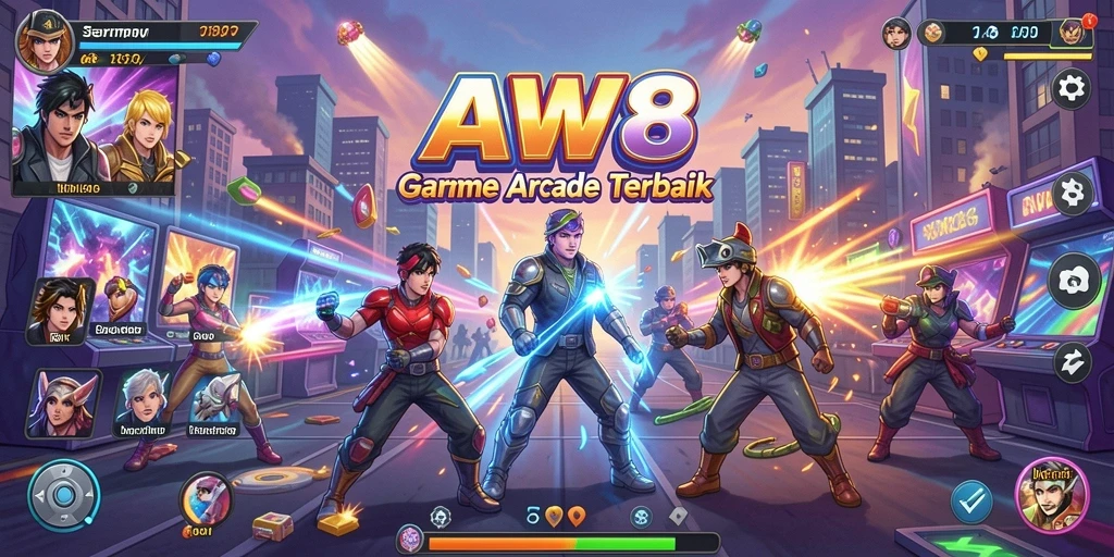 Tampilan gameplay AW8 yang menarik dengan tantangan seru.