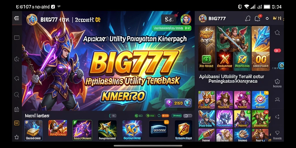 Tampilan utama <strong>BIG777</strong> yang menunjukkan fitur Utility yang efisien.