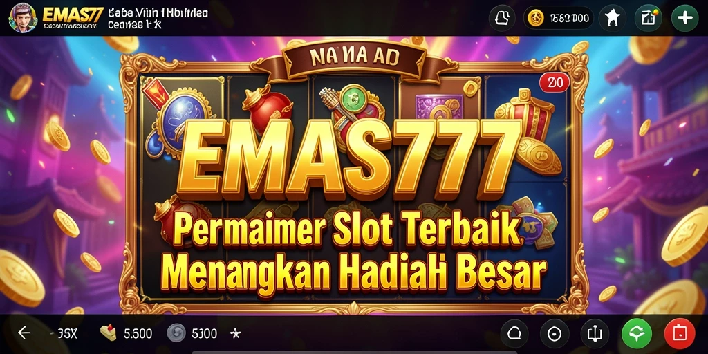Screenshot EMAS777 menampilkan momen seru saat memutar gulungan slot.