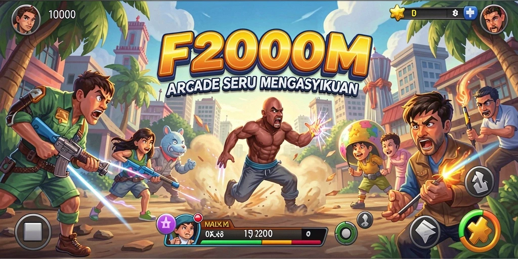 Screenshot gameplay F200M yang menampilkan aksi seru dan tantangan arcade.