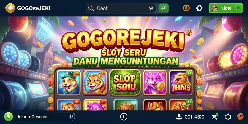 Tampilan gameplay seru dari GOGOREJEKI saat memutar gulungan slot.