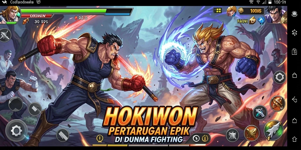 Gameplay seru HOKIWON menunjukkan pertarungan yang intens dan karakter-karakter menarik.