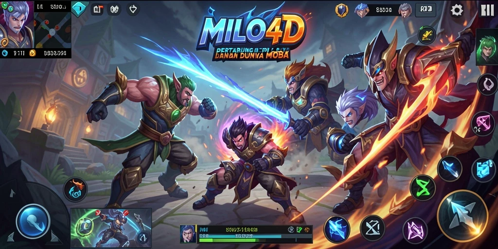 Tampilan menarik dari gameplay MOBA MILO4D yang mendebarkan.