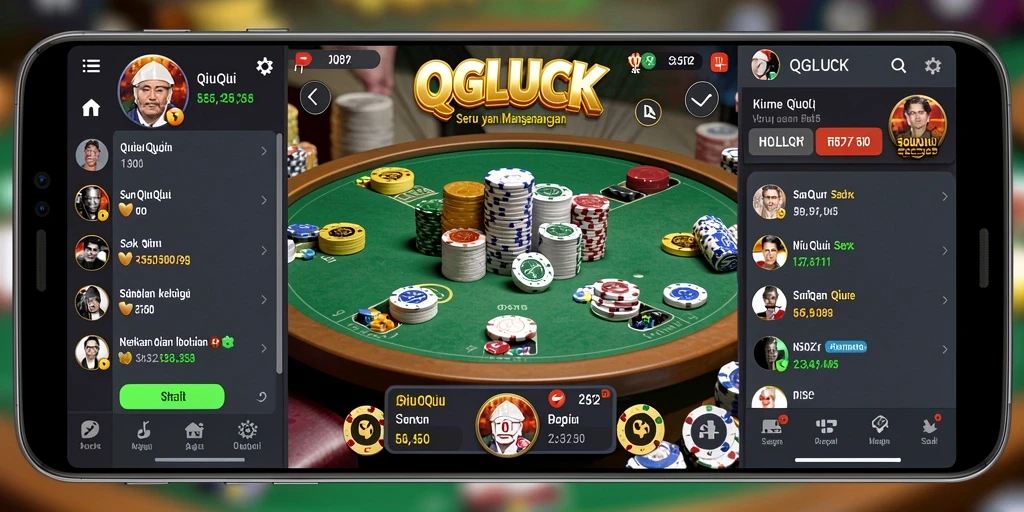 Tampilan gameplay QiuQiu yang seru dalam QGLUCK.