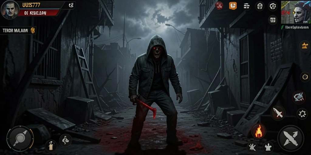 Gameplay UUS777 yang penuh ketegangan dan kegelapan.